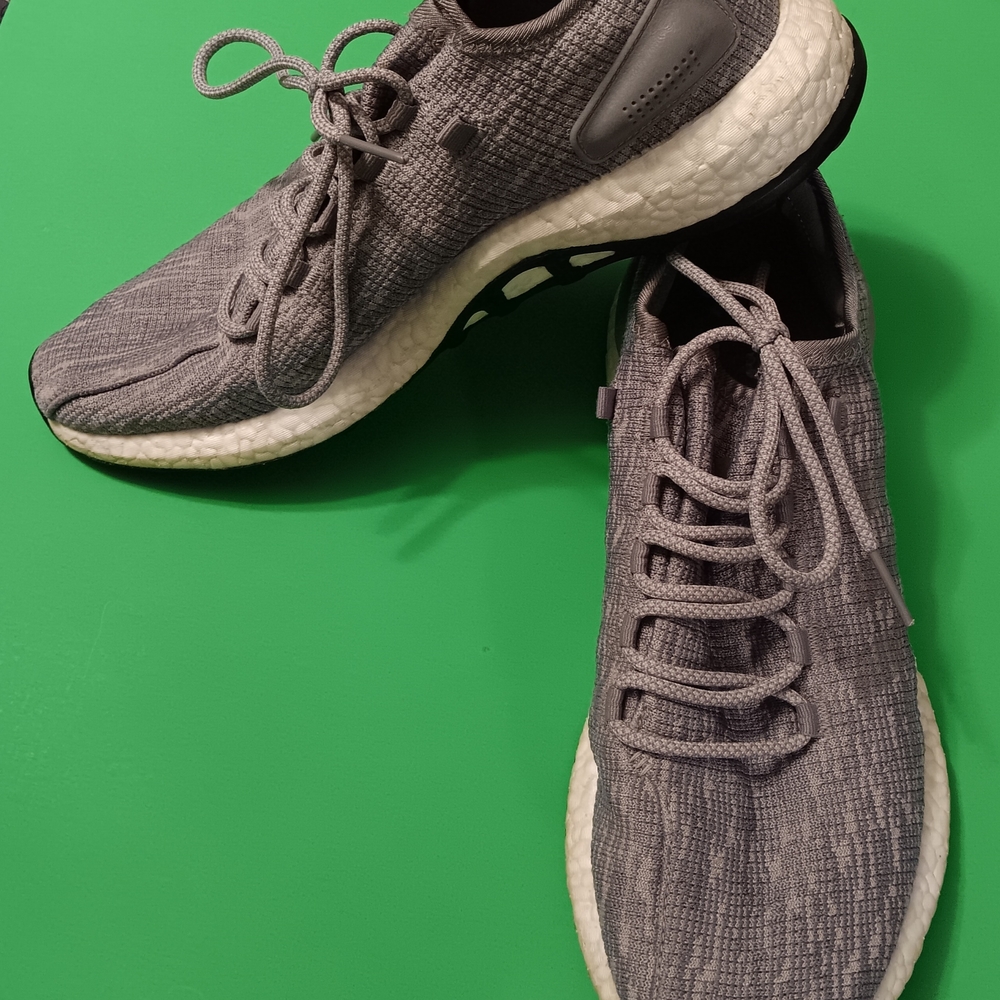 2018 Adidas PureBoost Preowned Triple Grey Men's Size 11.5 Excellent Condition